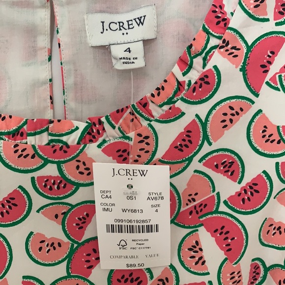 J Crew Factory Watermelon Print Summer Dress - Picture 2 of 4